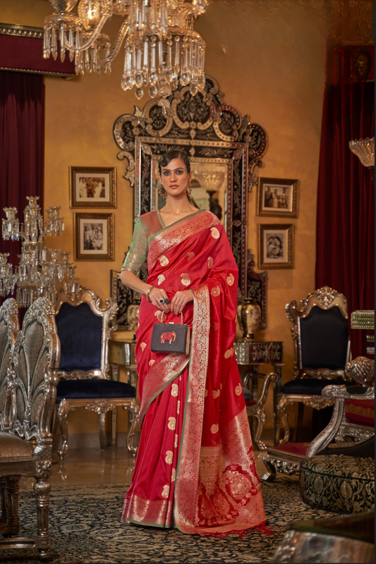 Graceful Tussar Silk Saree for Festive and Wedding Wear