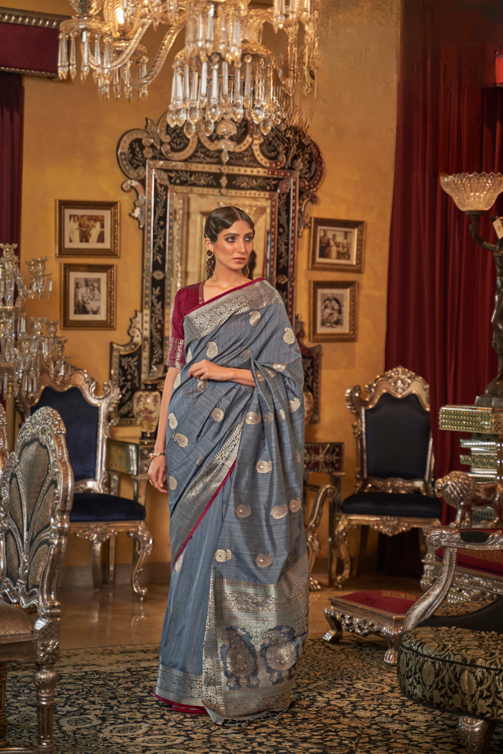 Graceful Tussar Silk Saree for Festive and Wedding Wear