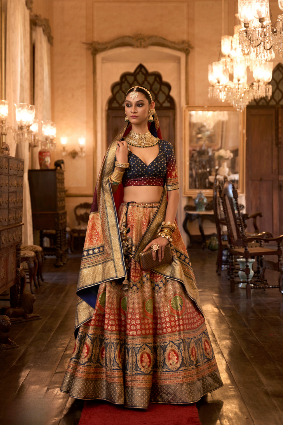 Sparkle Silk Lehenga with Intricate Detailing and Royal Finish