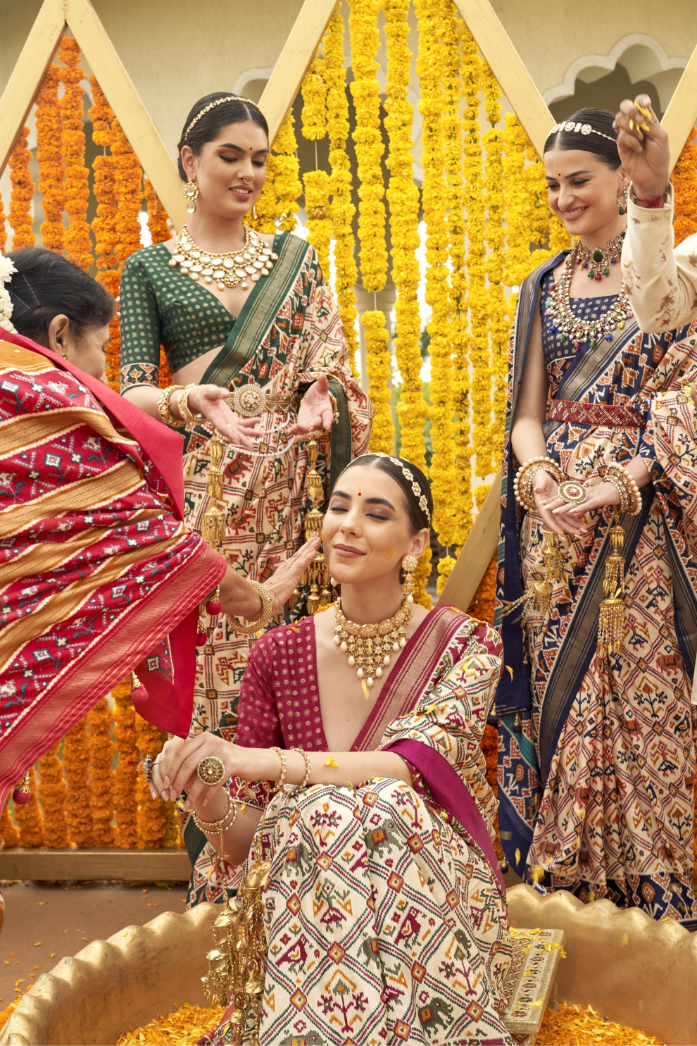 Elegant Traditional Silk Saree with Patola Print
