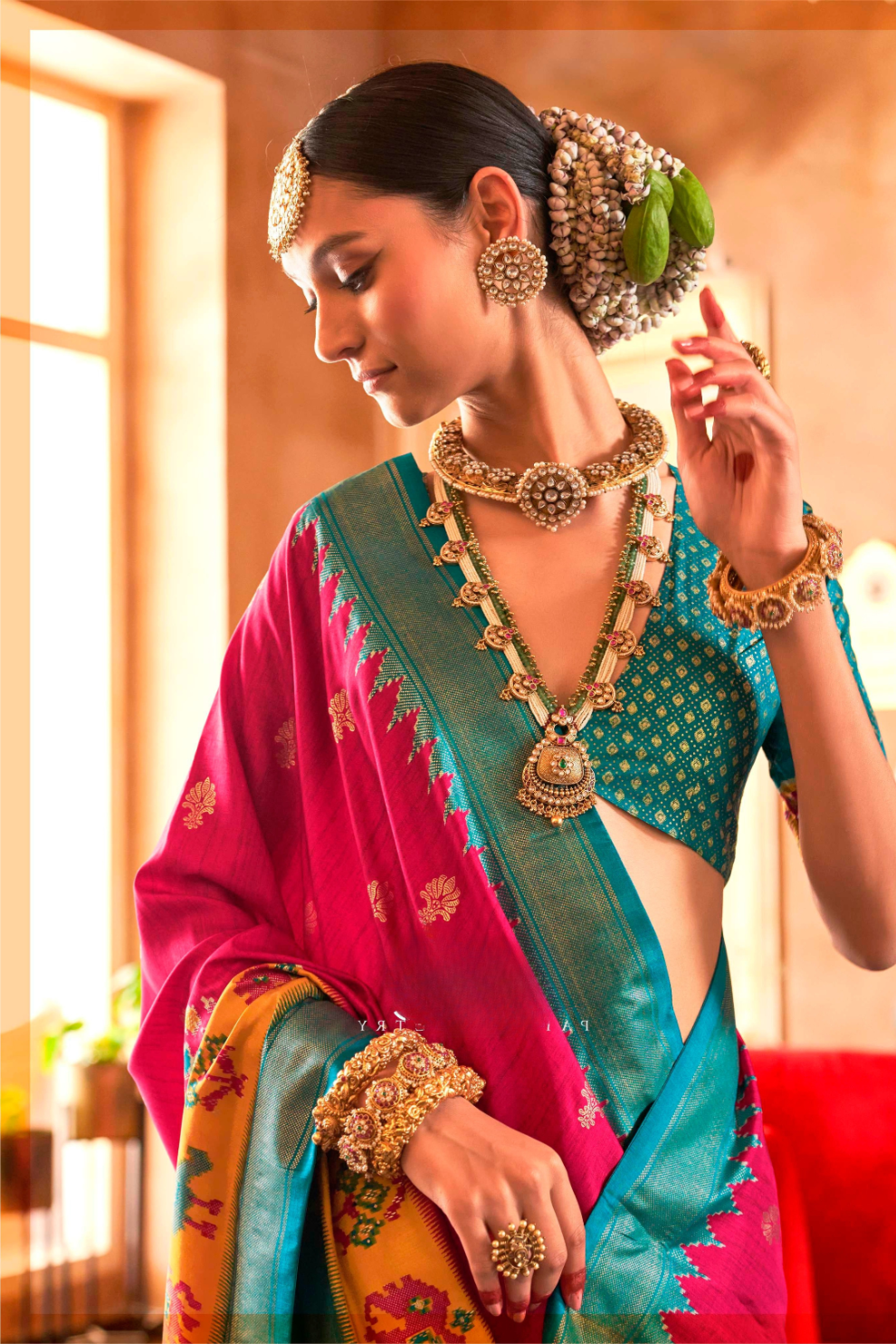 Regal Peshwai Paithani Silk Saree with Traditional Zari Weave