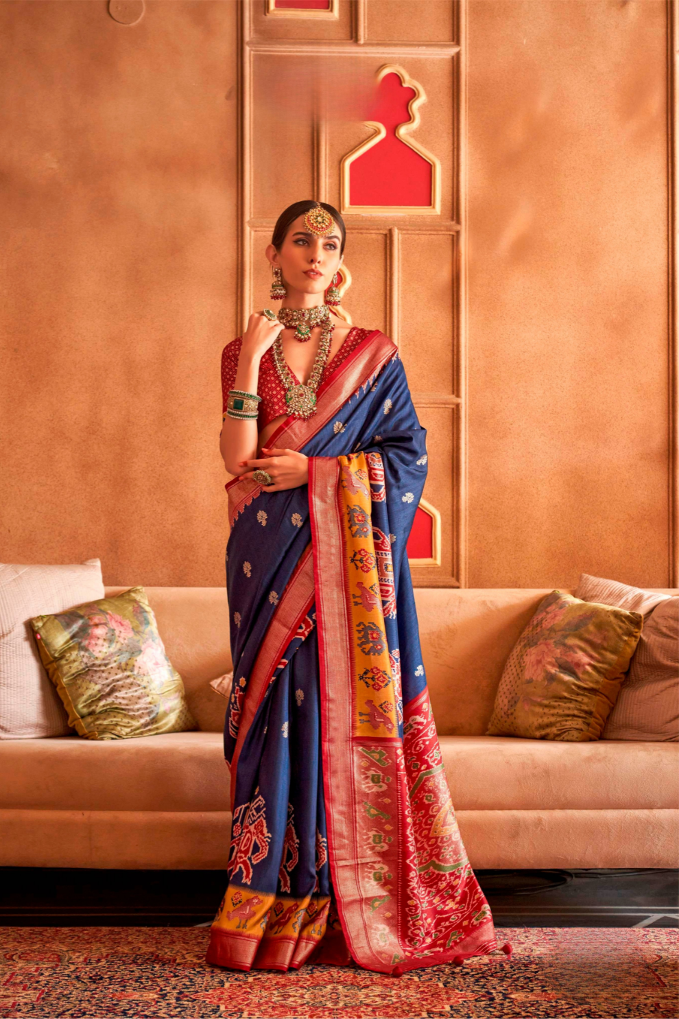 Regal Peshwai Paithani Silk Saree with Traditional Zari Weave