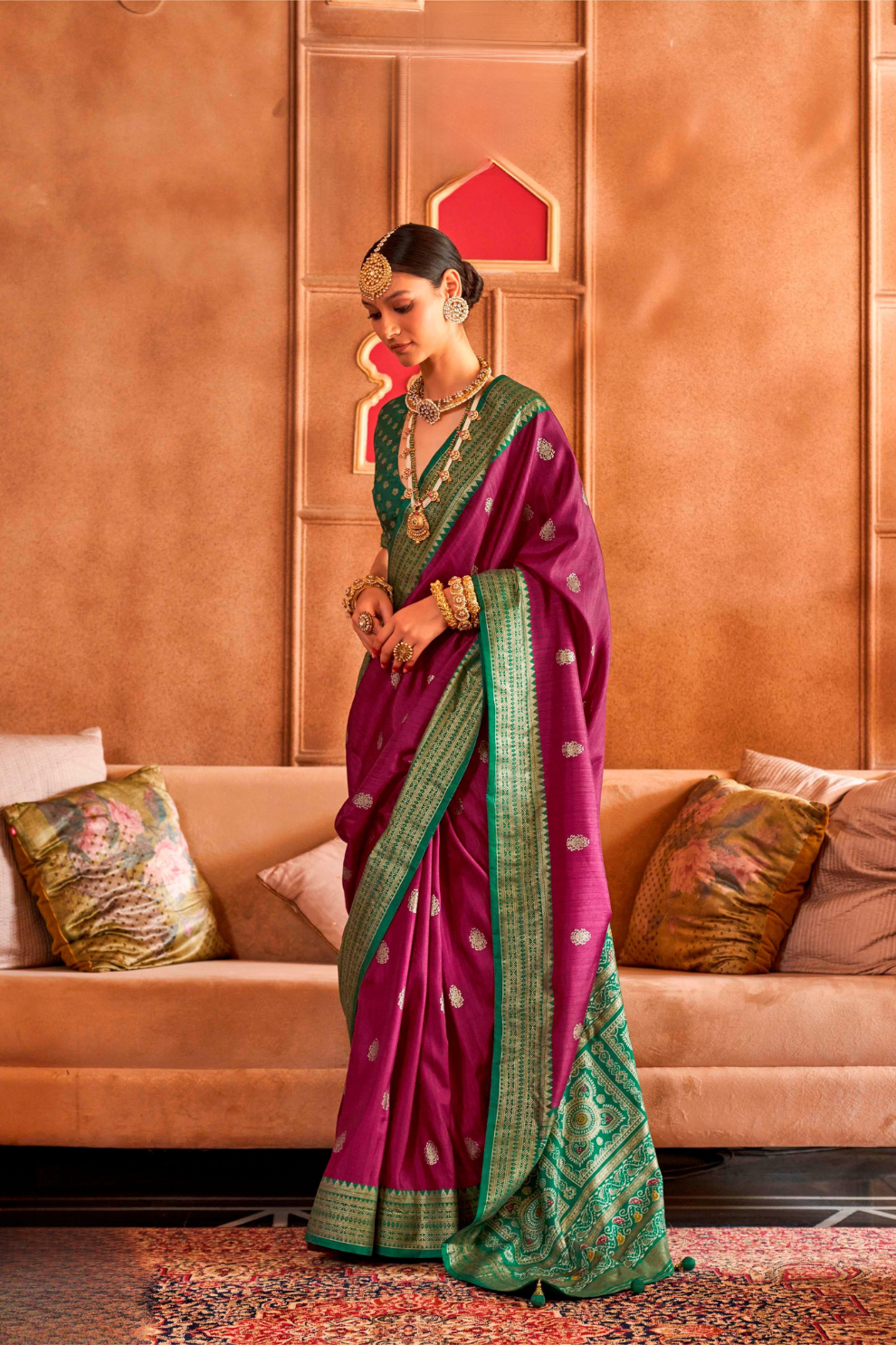 Regal Peshwai Paithani Silk Saree with Traditional Zari Weave