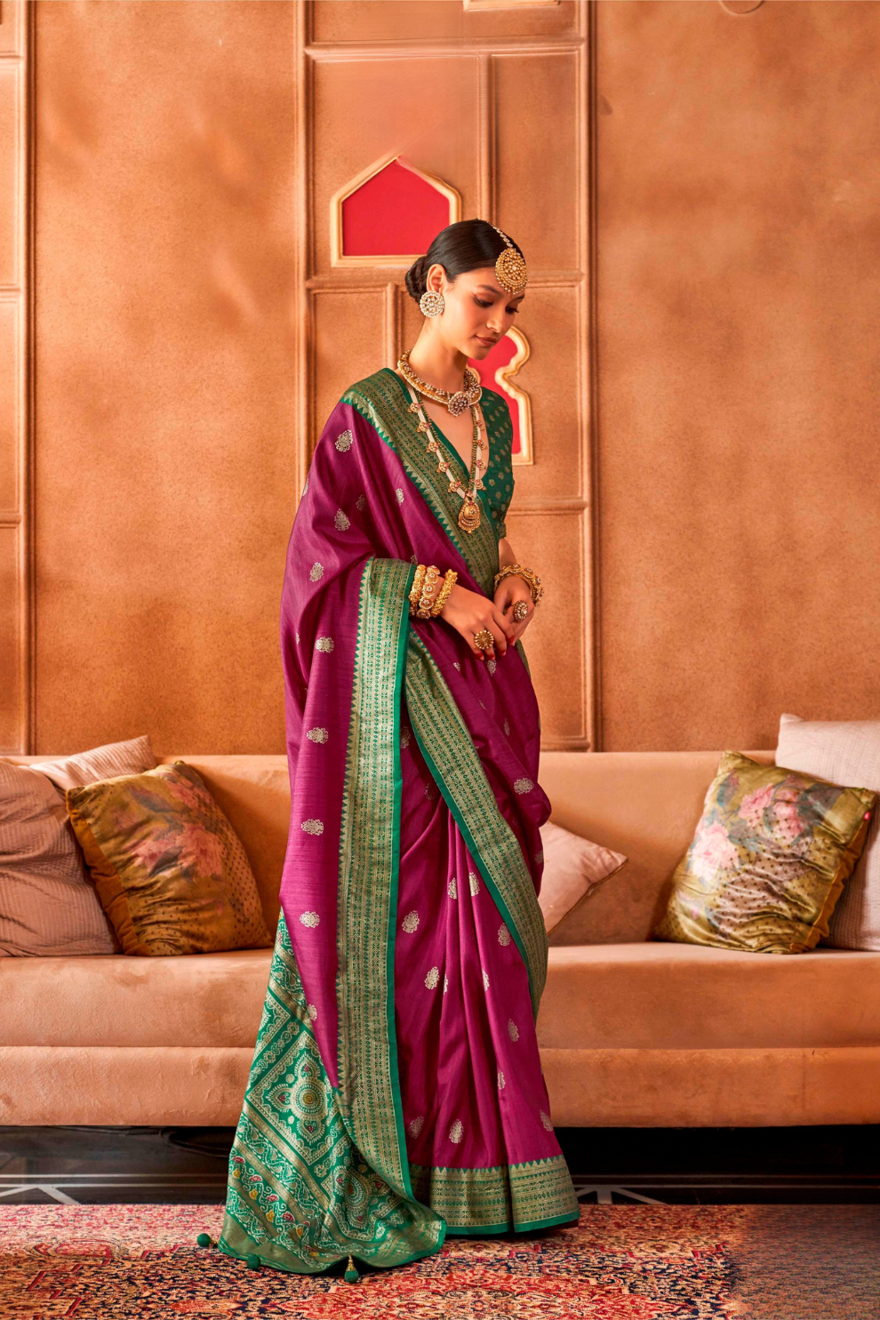 Regal Peshwai Paithani Silk Saree with Traditional Zari Weave