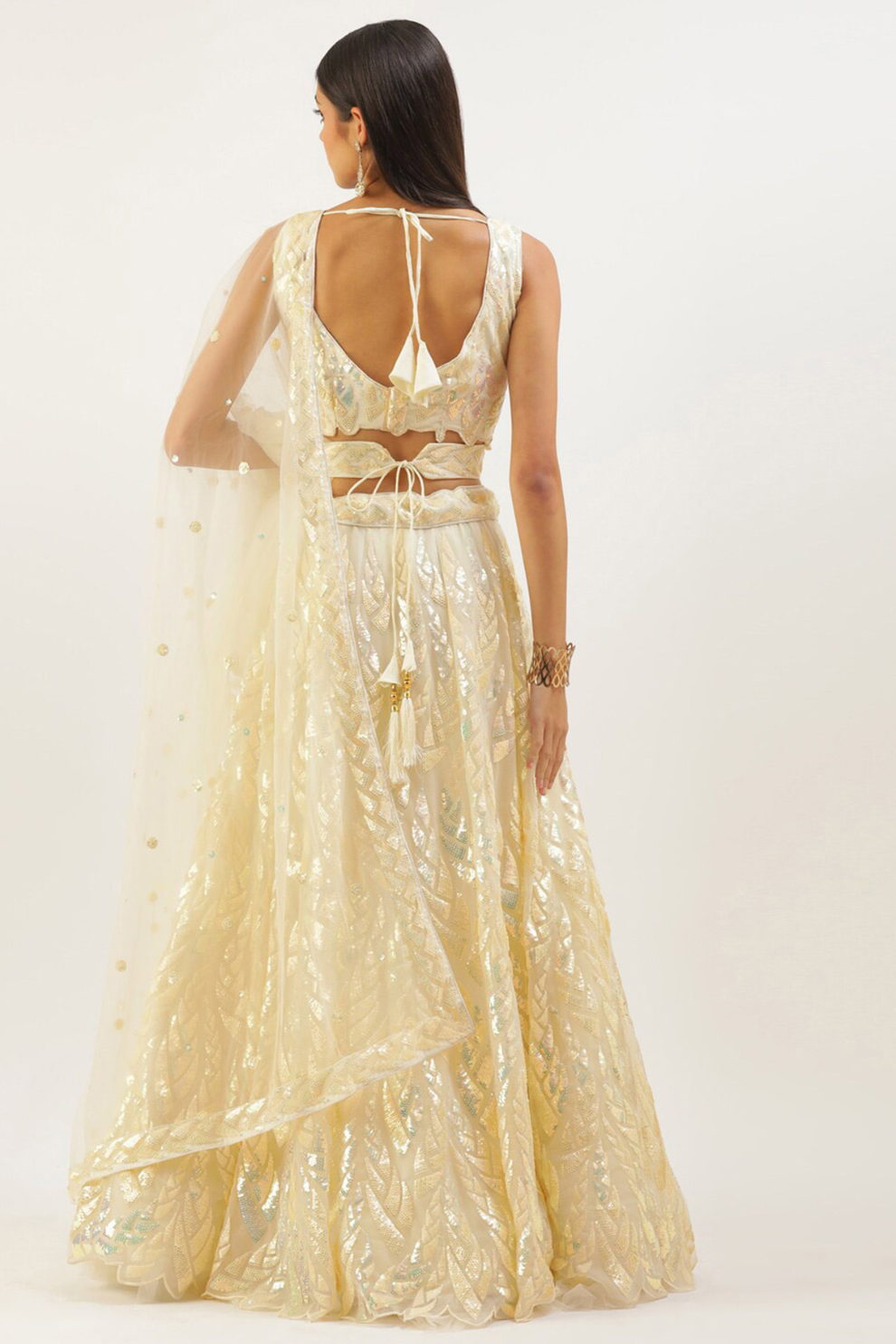 Bridal Soft Net Lehenga Choli with Elegant Sequins Embroidery