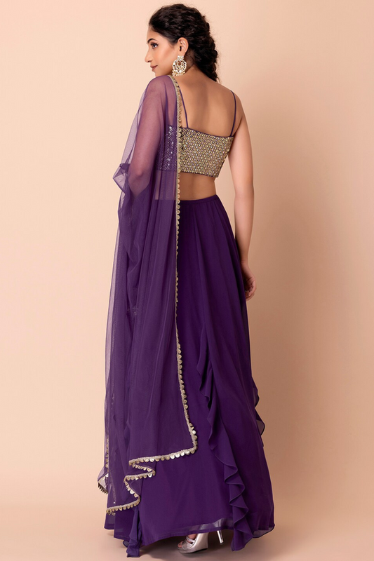 Charming Georgette Party Wear Lehenga With Sequins Choli