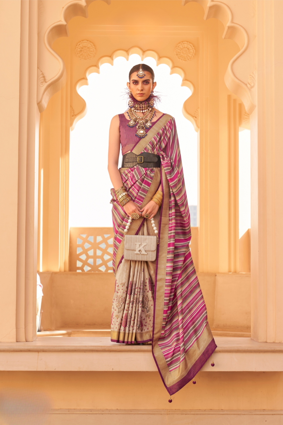 Graceful Silk Saree with Timeless Printed Art Design