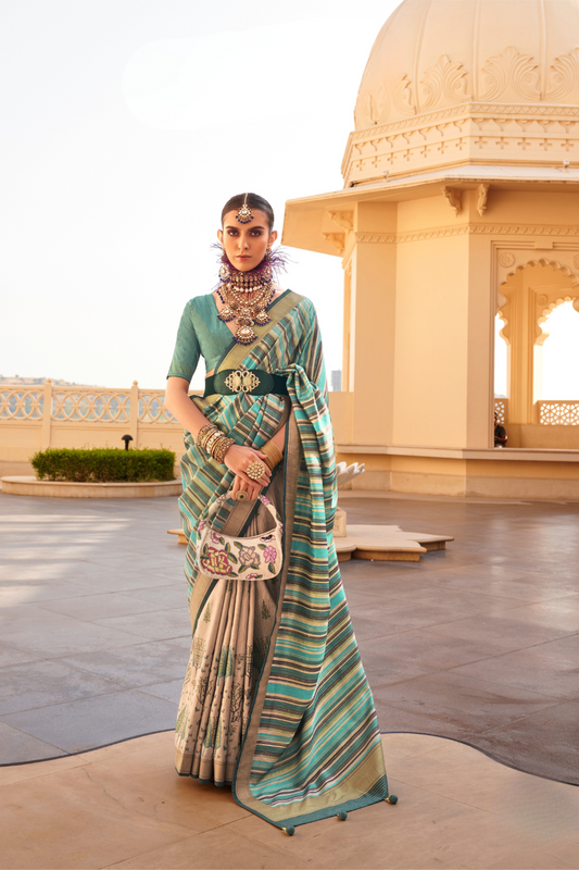 Graceful Silk Saree with Timeless Printed Art Design