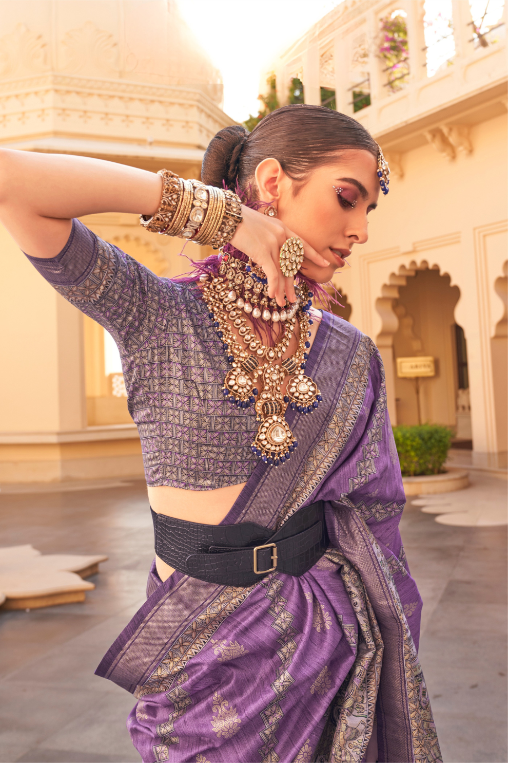 Graceful Silk Saree with Timeless Printed Art Design