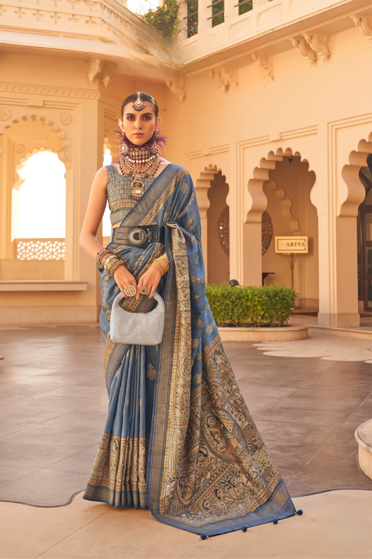 Graceful Silk Saree with Timeless Printed Art Design