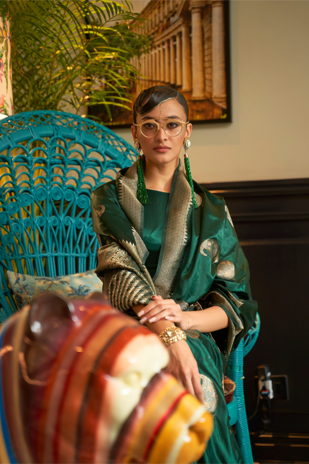 Glossy Nylon Weaving Silk Saree for Festive & Formal Elegance