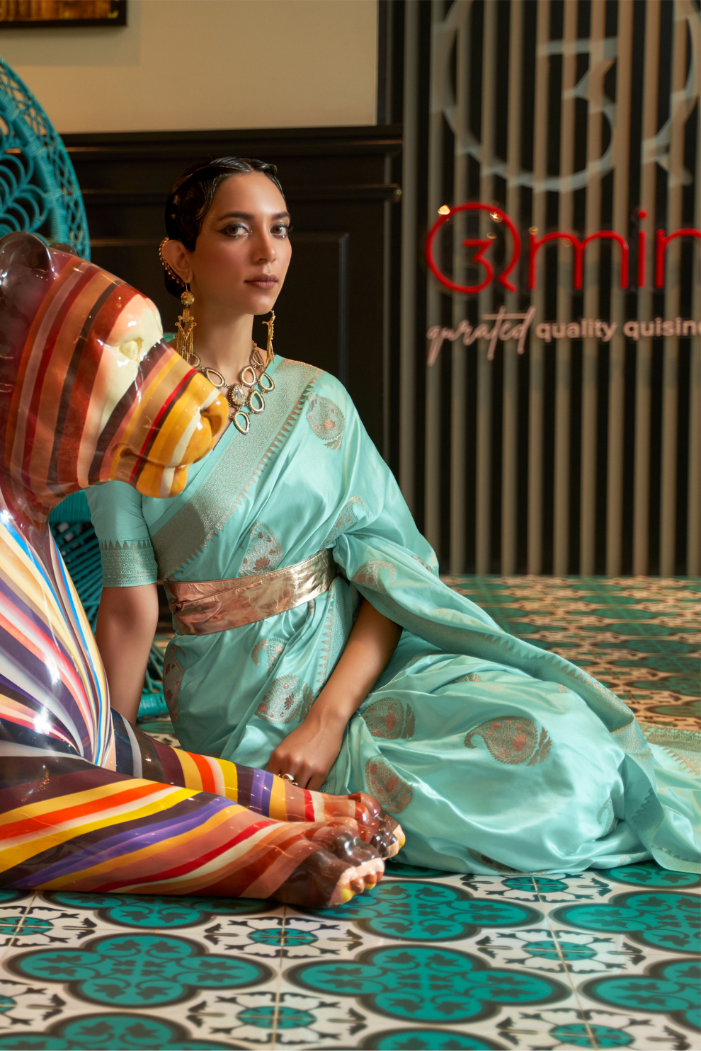 Glossy Nylon Weaving Silk Saree for Festive & Formal Elegance