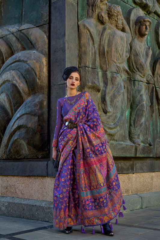 Kashneer Silk Organza Saree with Fine Handloom Weaving