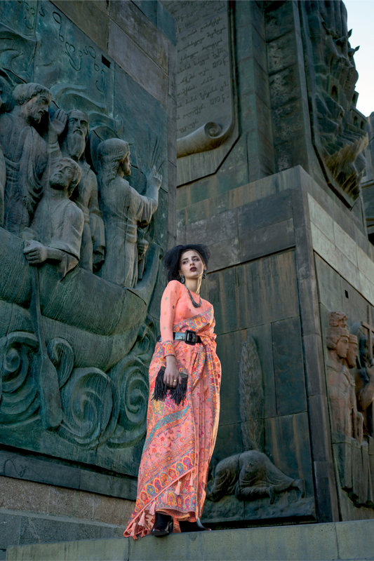 Kashneer Silk Organza Saree with Fine Handloom Weaving