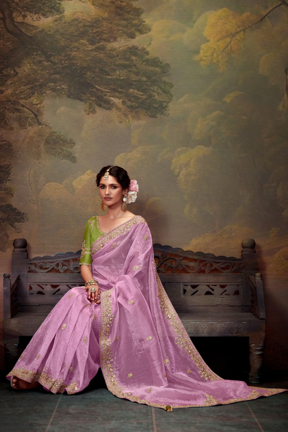 Heavy Embroidered Designer Silk Saree for Elegant Occasions