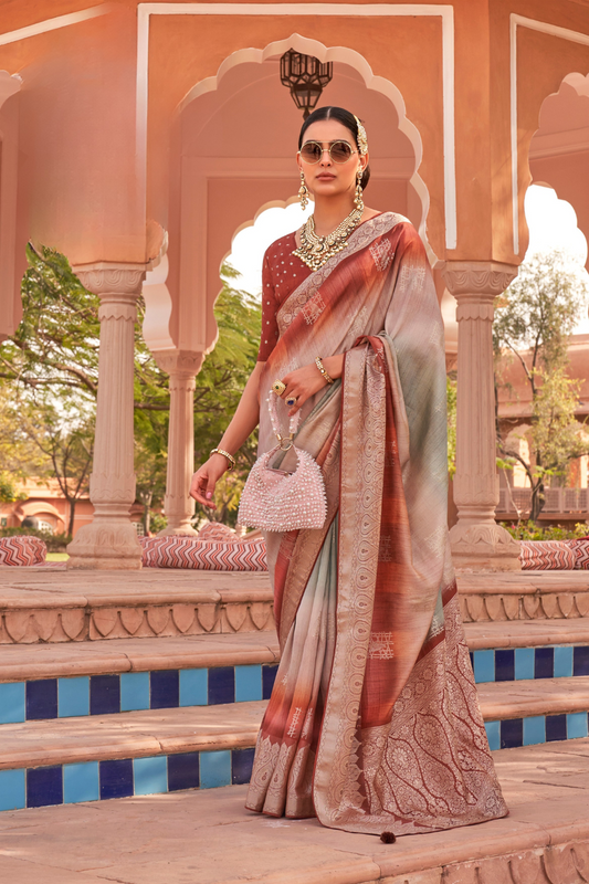 Traditional Saree Crafted in Polyester Viscose Silk Fabric