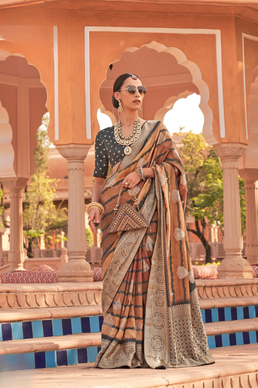 Traditional Saree Crafted in Polyester Viscose Silk Fabric