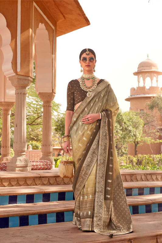 Traditional Saree Crafted in Polyester Viscose Silk Fabric