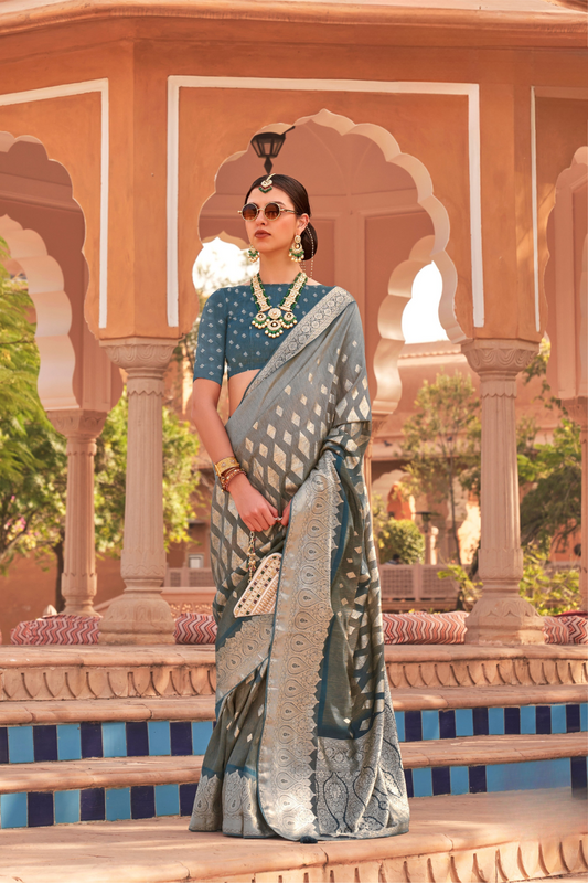 Traditional Saree Crafted in Polyester Viscose Silk Fabric