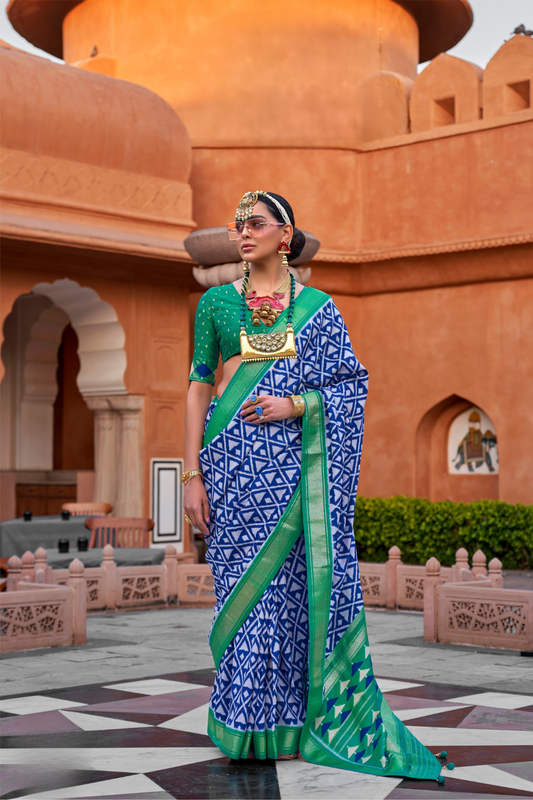 Elegant Designer Patola Silk Saree with Timeless Traditional Appeal