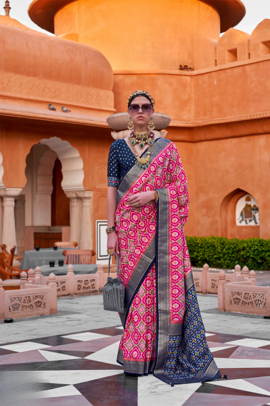 Elegant Designer Patola Silk Saree with Timeless Traditional Appeal