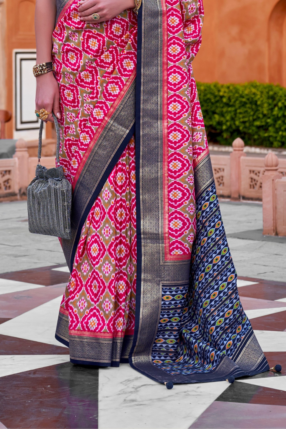 Elegant Designer Patola Silk Saree with Timeless Traditional Appeal