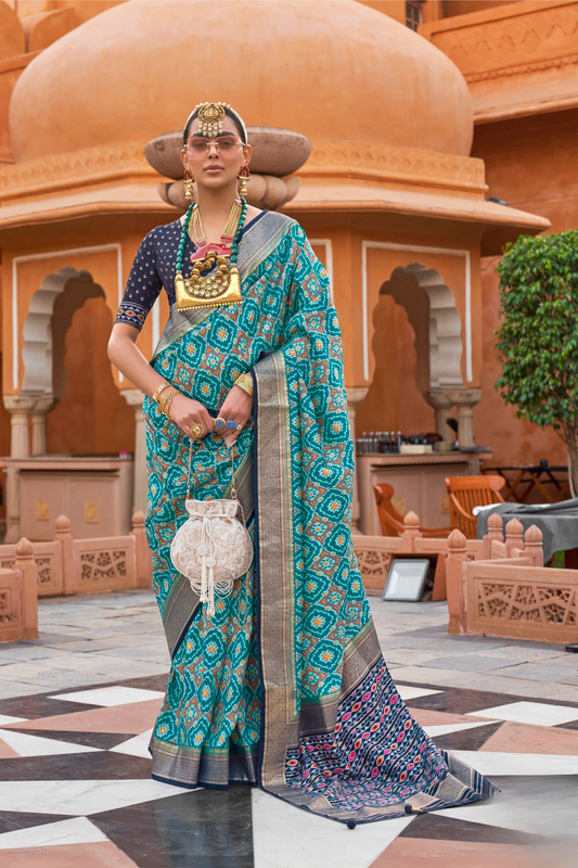 Elegant Designer Patola Silk Saree with Timeless Traditional Appeal