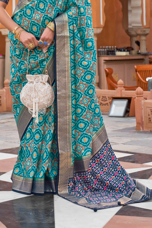 Elegant Designer Patola Silk Saree with Timeless Traditional Appeal