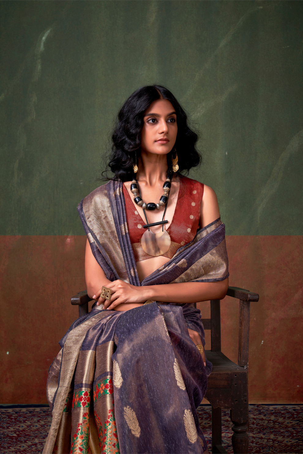 Paithani Zari Tissue Saree with Traditional Handloom Weaving