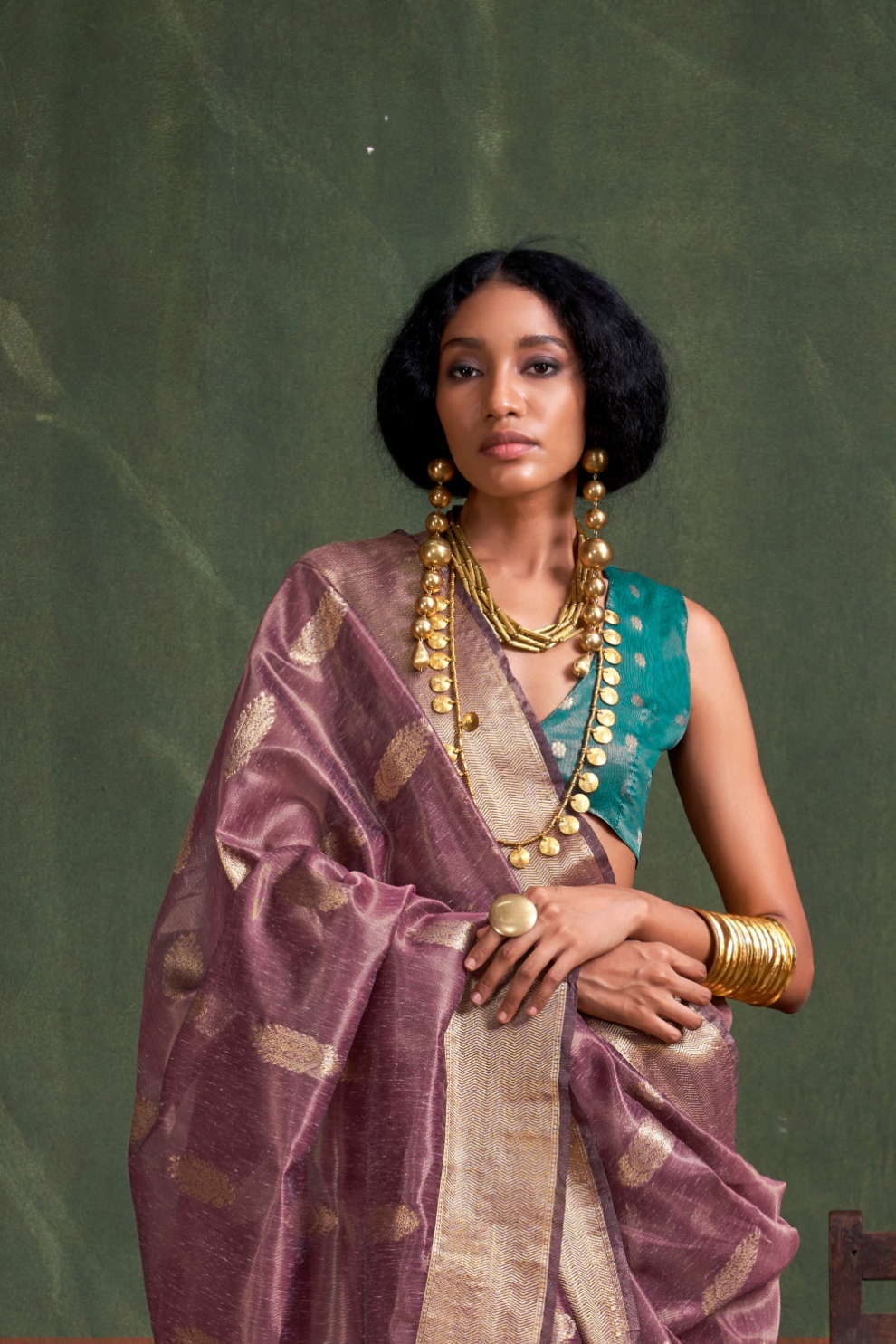 Paithani Zari Tissue Saree with Traditional Handloom Weaving