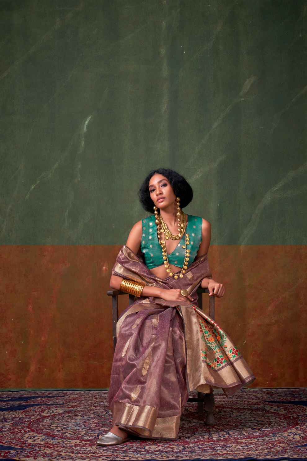 Paithani Zari Tissue Saree with Traditional Handloom Weaving