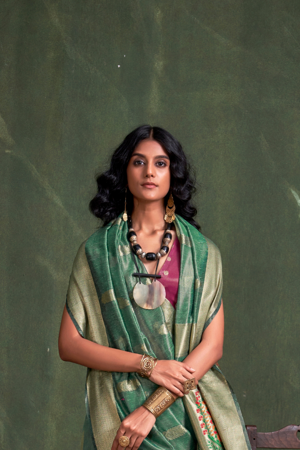 Paithani Zari Tissue Saree with Traditional Handloom Weaving