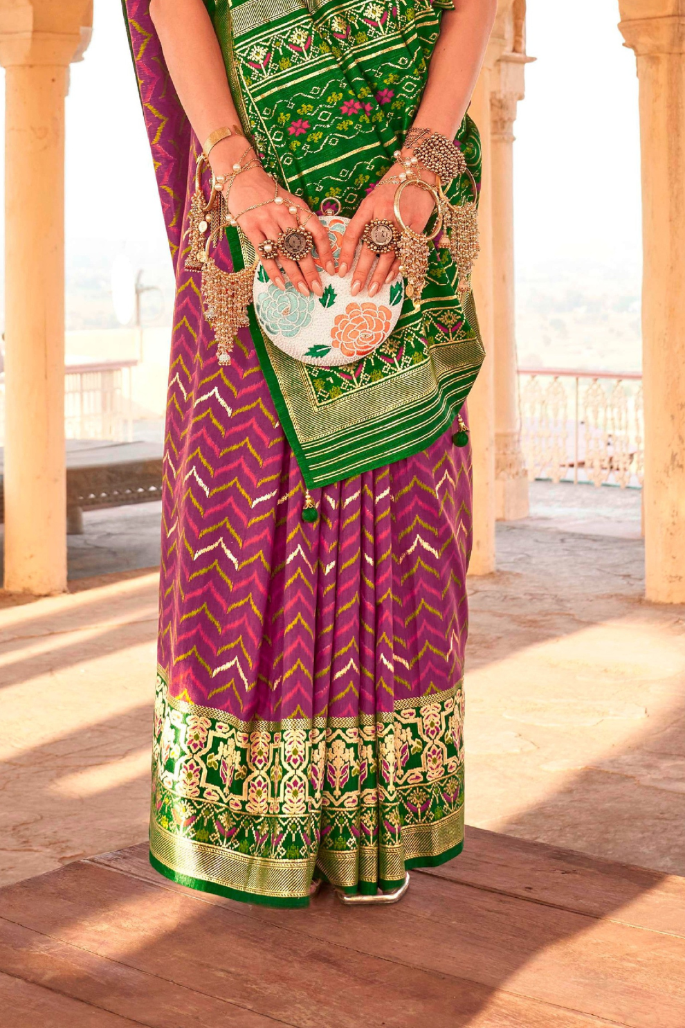 Elegant Patola Printed Art Silk Saree with Intricate Design