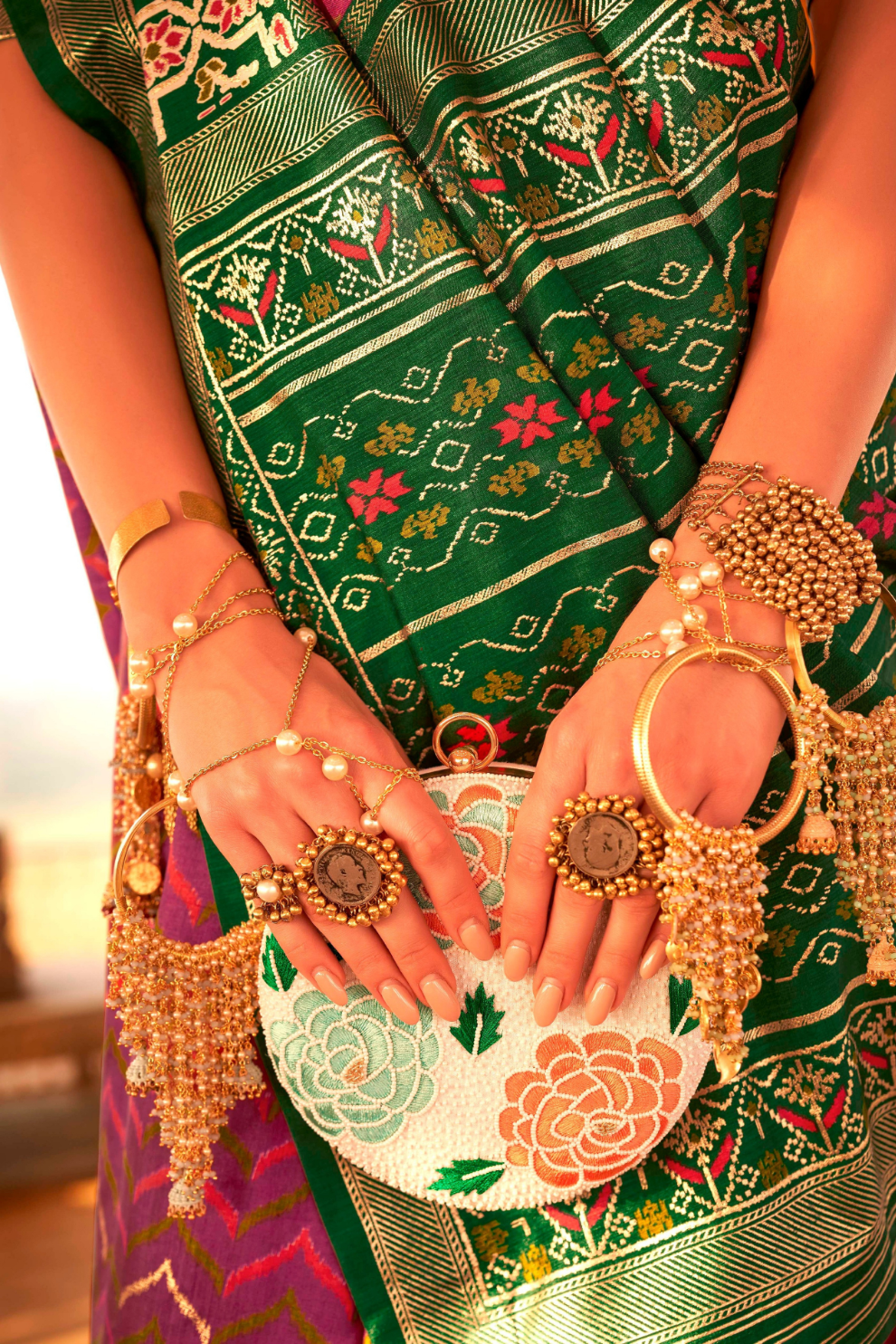 Elegant Patola Printed Art Silk Saree with Intricate Design