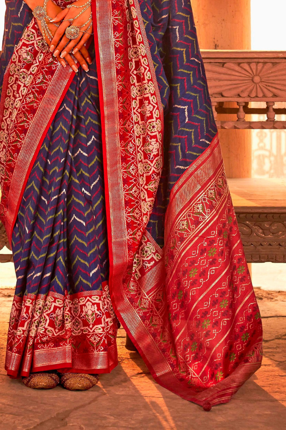 Elegant Patola Printed Art Silk Saree with Intricate Design