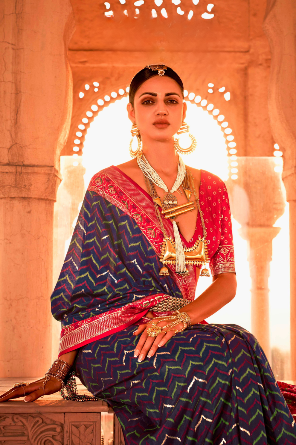 Elegant Patola Printed Art Silk Saree with Intricate Design