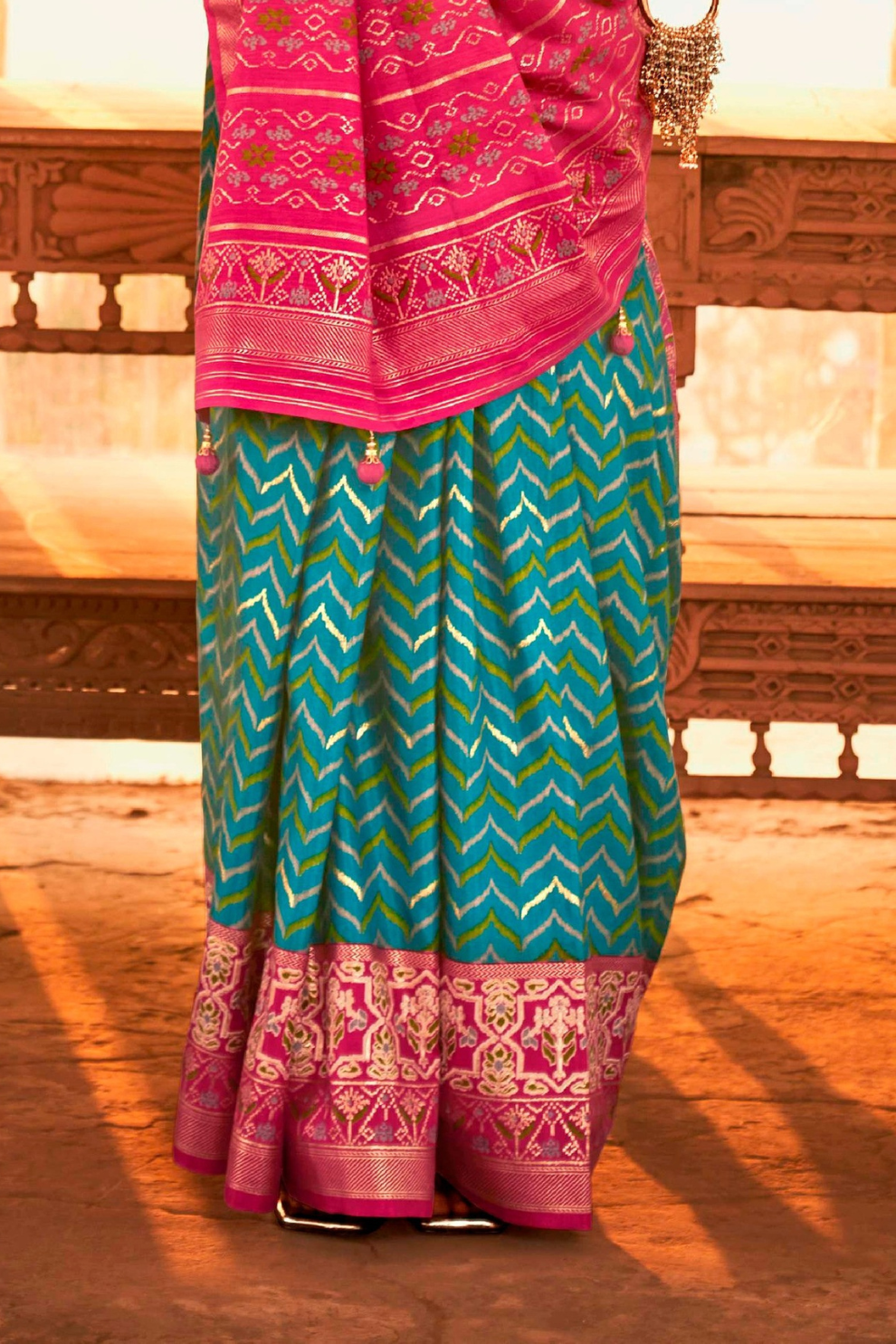 Elegant Patola Printed Art Silk Saree with Intricate Design