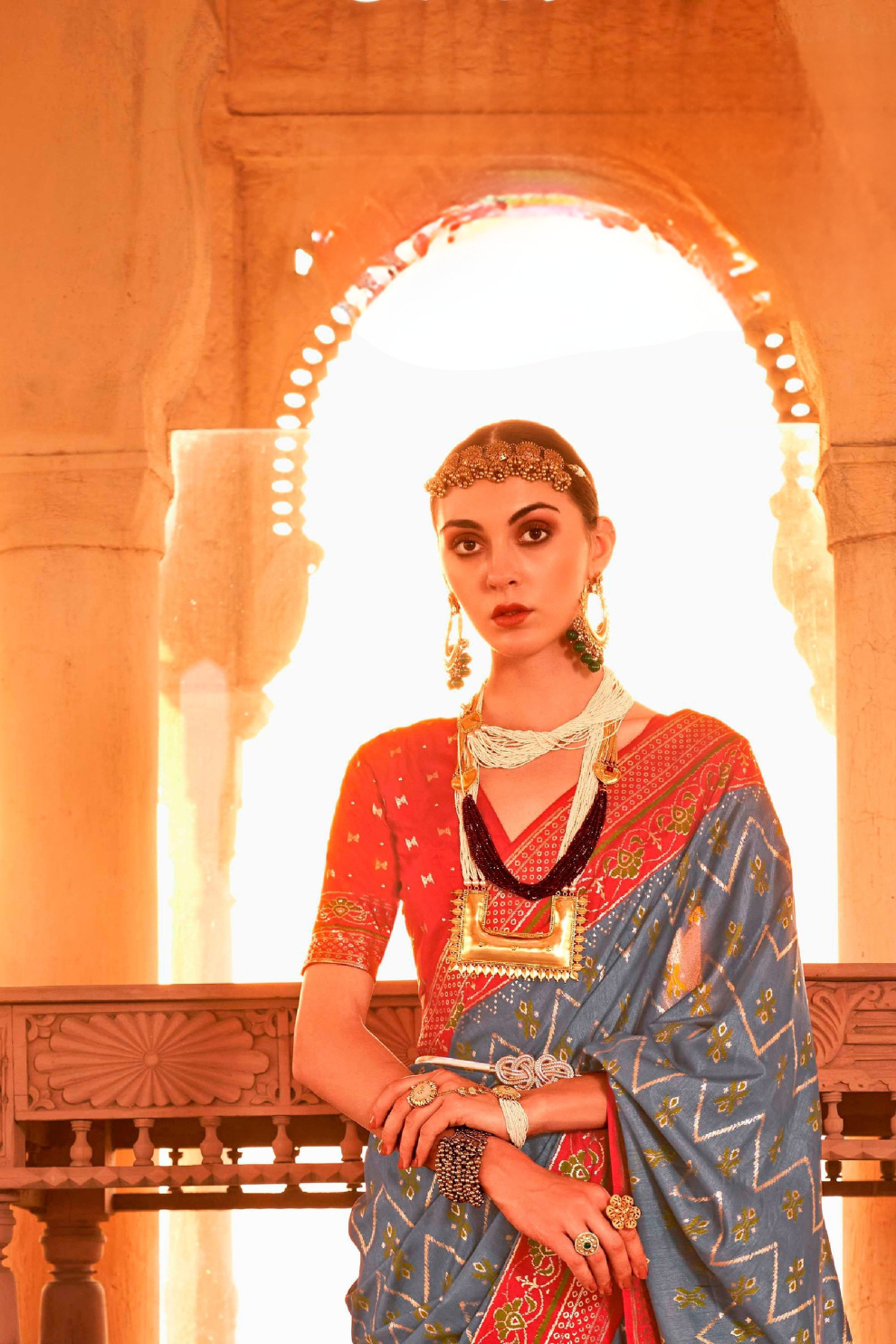 Elegant Patola Printed Art Silk Saree with Intricate Design