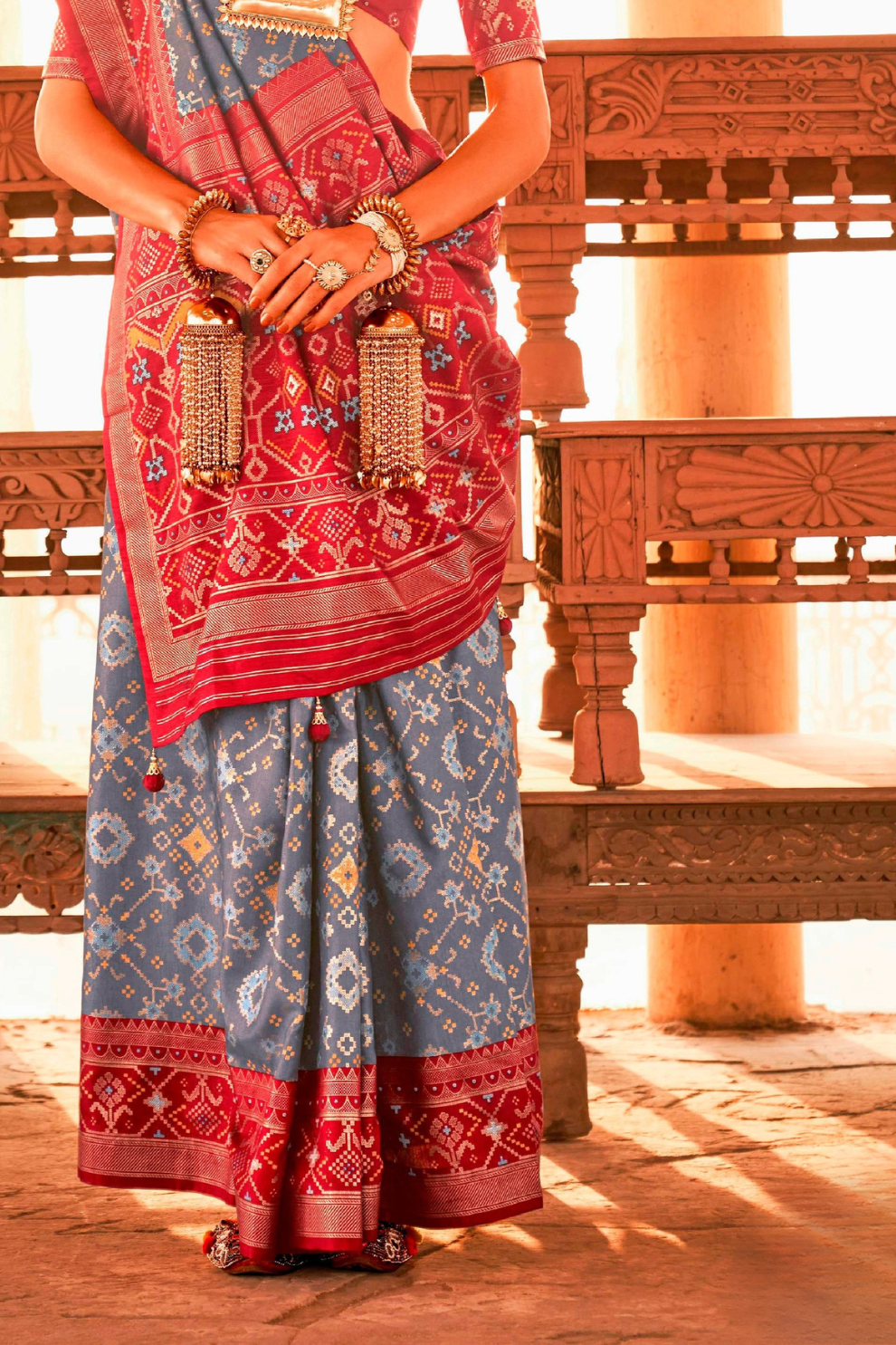 Elegant Patola Printed Art Silk Saree with Intricate Design