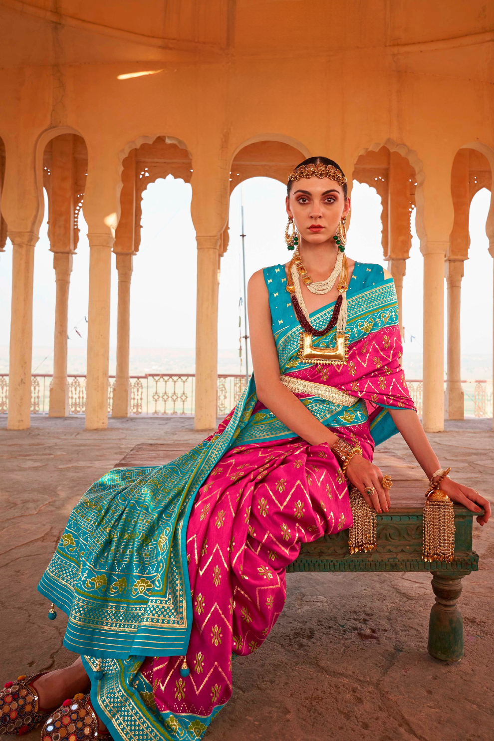 Elegant Patola Printed Art Silk Saree with Intricate Design