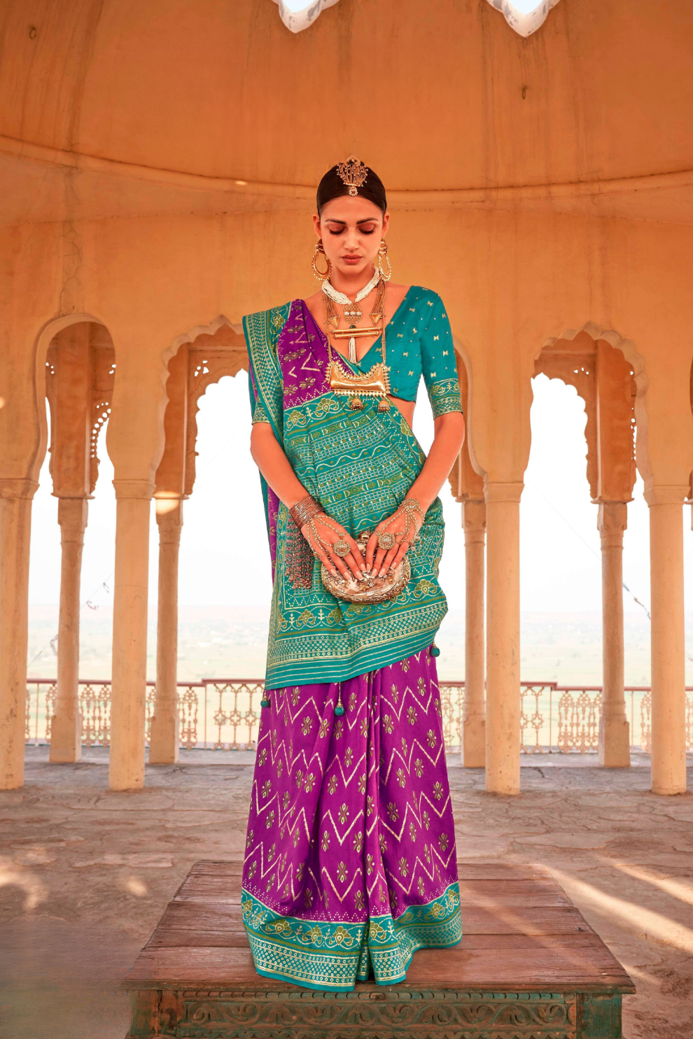 Elegant Patola Printed Art Silk Saree with Intricate Design