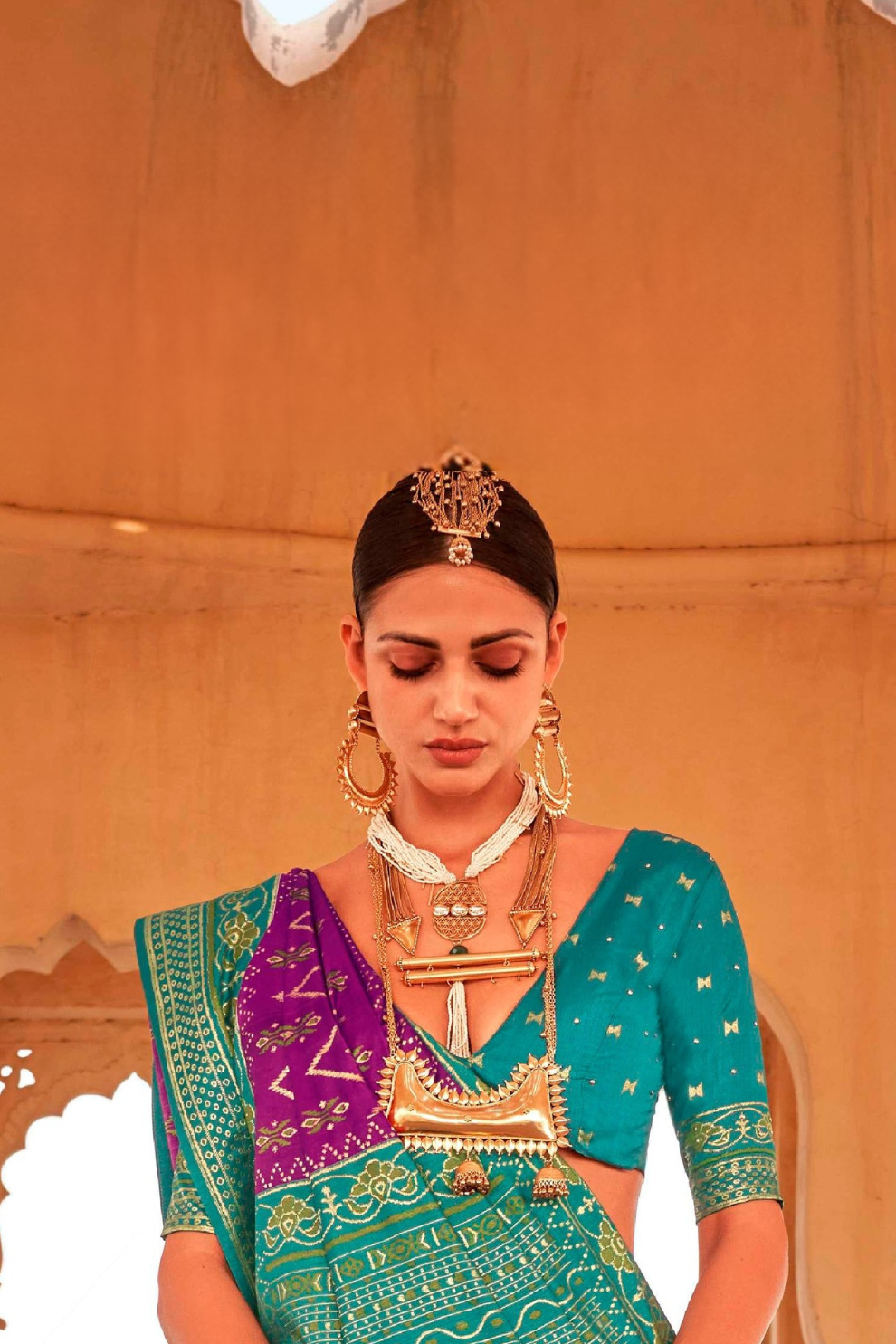 Elegant Patola Printed Art Silk Saree with Intricate Design