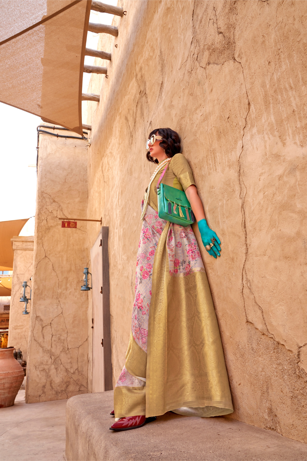 Elegant Digital Print Georgette Saree with Contemporary Design