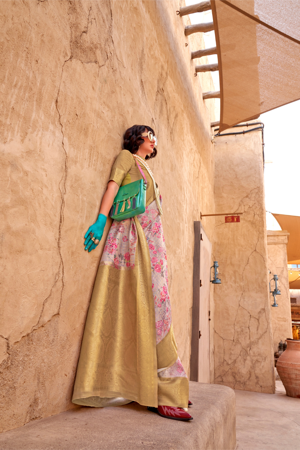 Elegant Digital Print Georgette Saree with Contemporary Design