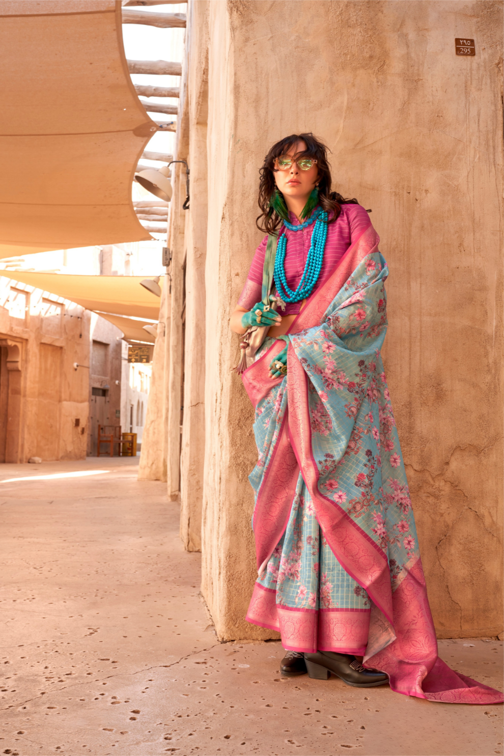 Elegant Digital Print Georgette Saree with Contemporary Design