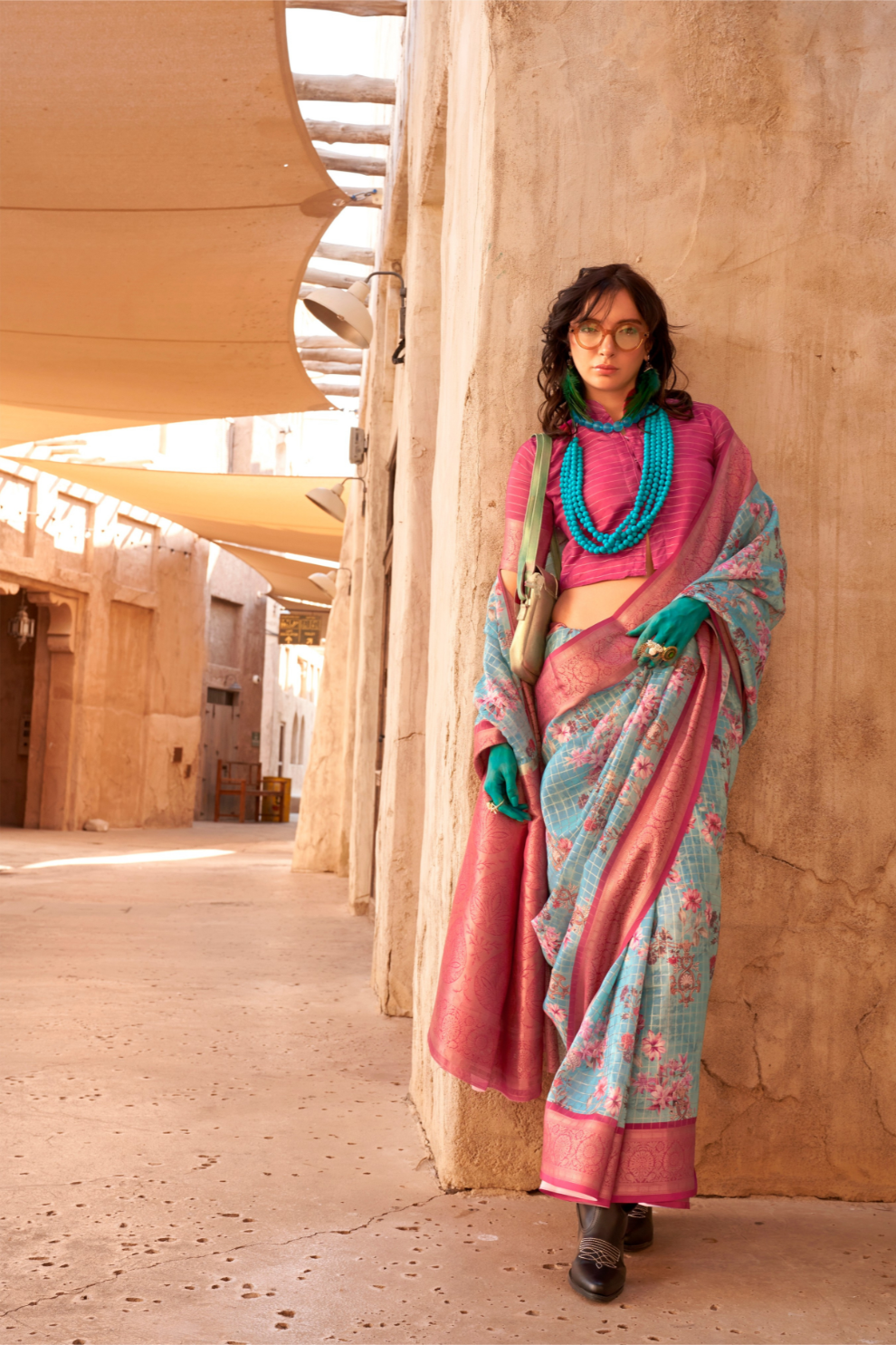 Elegant Digital Print Georgette Saree with Contemporary Design