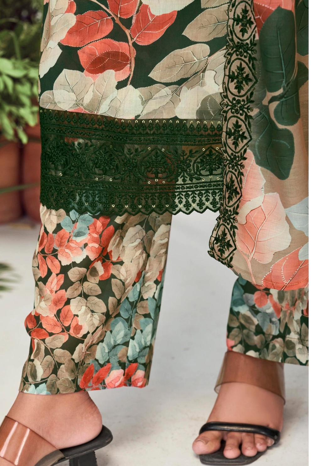 Elegent Pure Cotton Digital Print With Embroidery Designer Festive Wear Salwar Suit Set