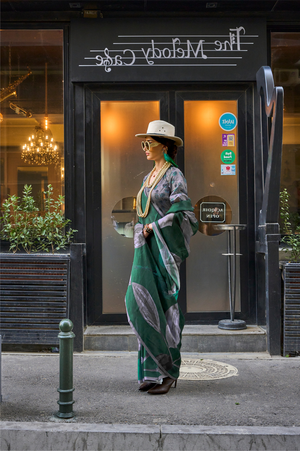 Casual Wear Satin Georgette Saree with Beautiful Digital Print