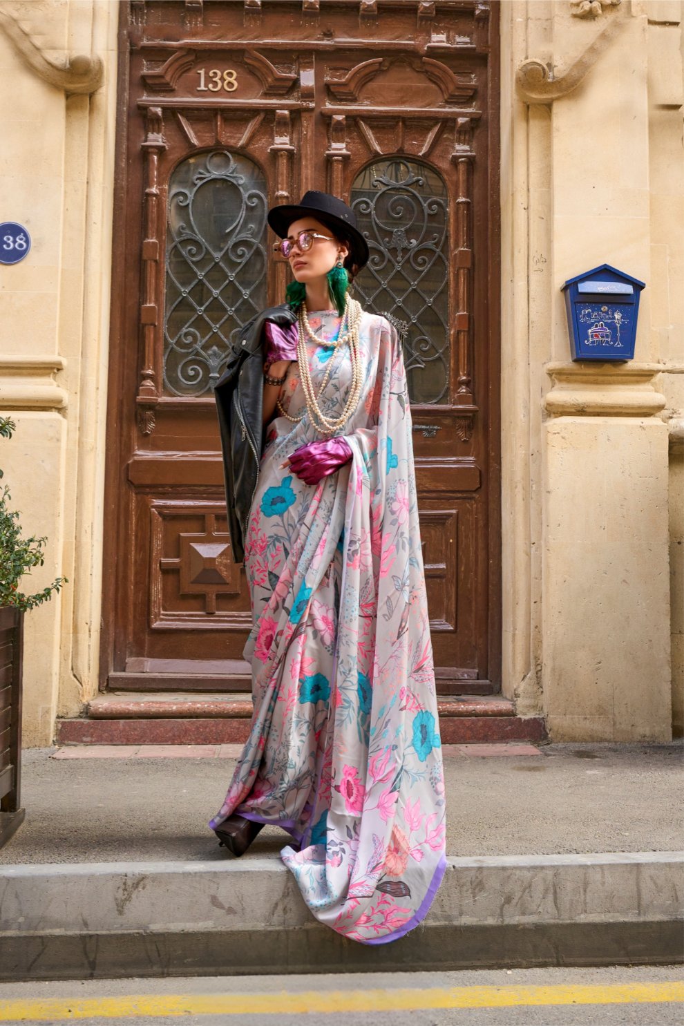 Casual Wear Satin Georgette Saree with Beautiful Digital Print