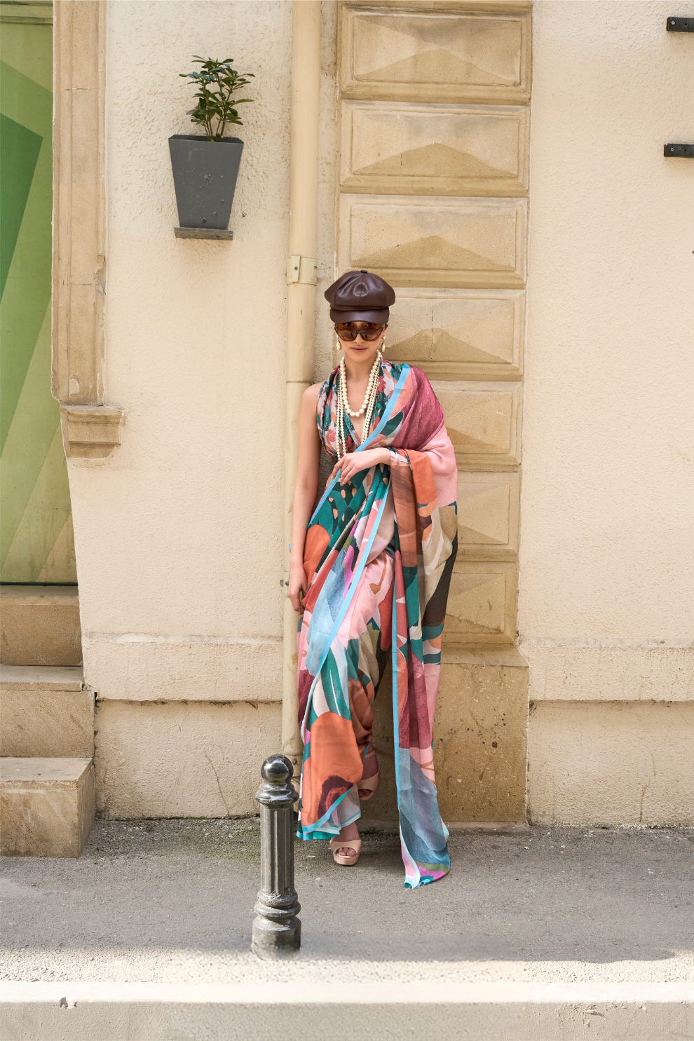 Casual Wear Satin Georgette Saree with Beautiful Digital Print